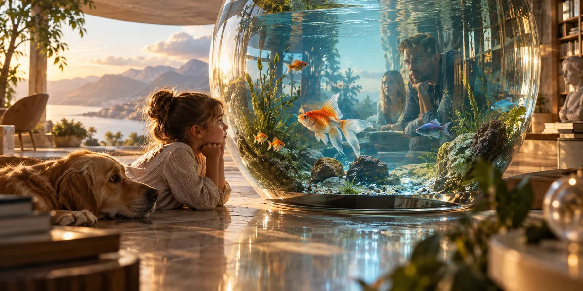 水族箱里的是鱼还是人？